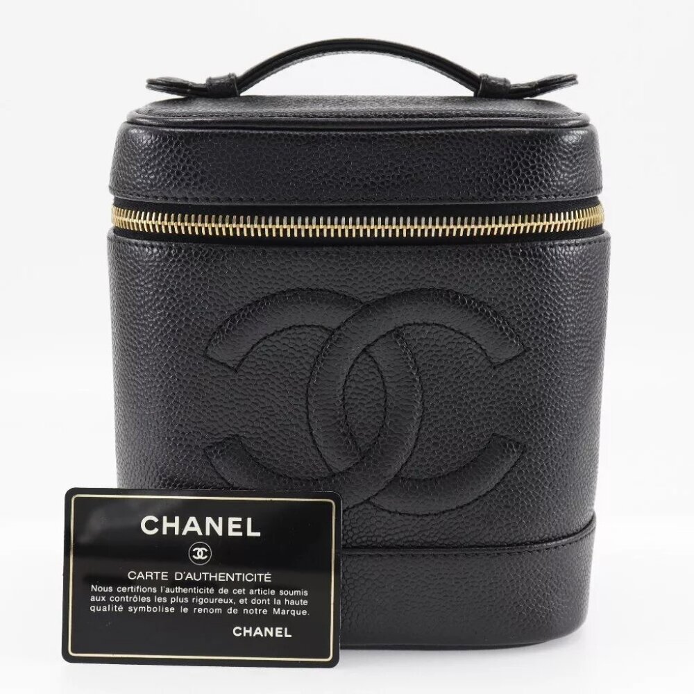 CHANEL Vanity Handbag Caviar skin Women